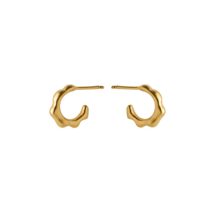 Pernille Corydon Small Aqua Hoops - Guldpläterad