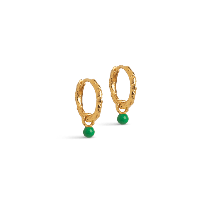 Enamel Belle Hoops Grass Green - E245GM-GrassGreen - Øreringe - E245GM-GrassGreen