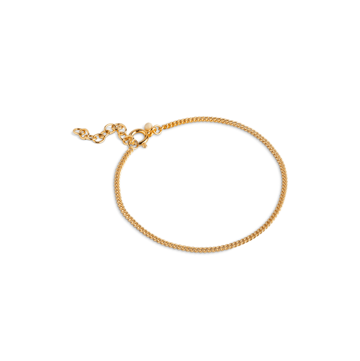 enamel kantkedja armband guldpläterat silver i enkel stil, stängd med hummerlås. Modell b123g-b123g-1