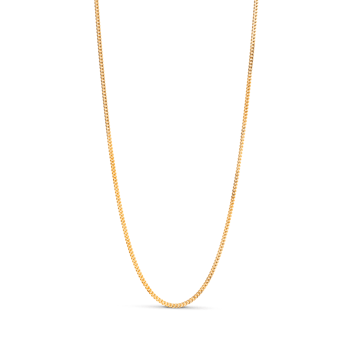 Enamel Curb Chain Necklace Forgyldt Sølv - N115G - Halskæder - N115G