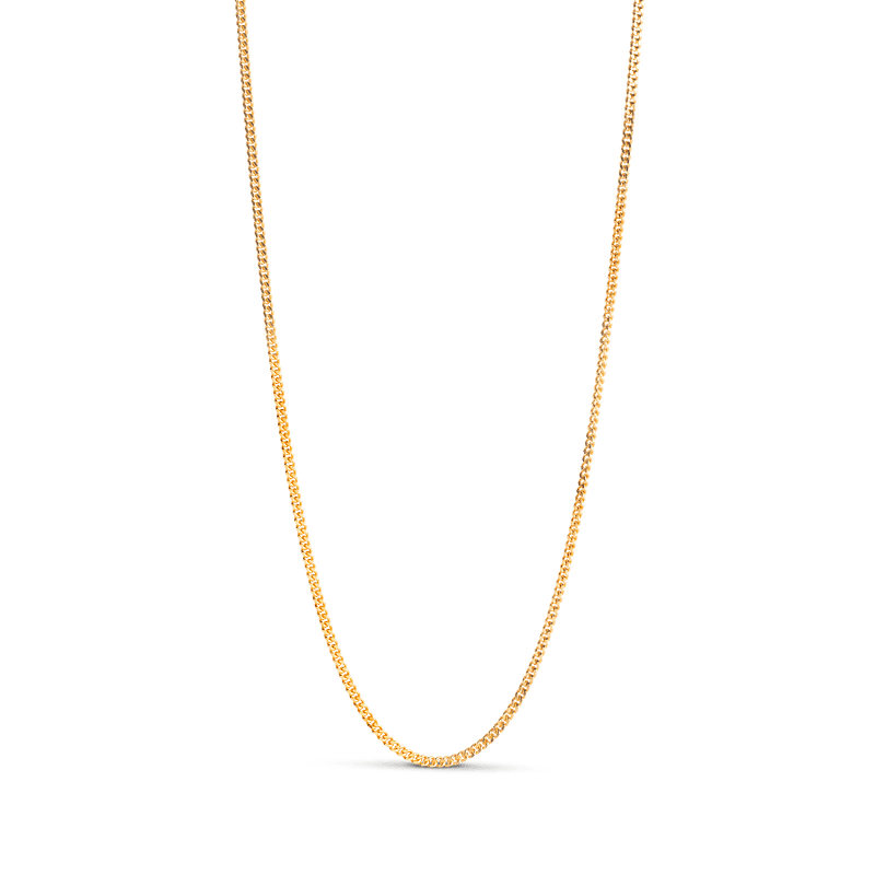 Enamel Curb Chain Necklace Forgyldt Sølv - N115G - Halskæder - N115G