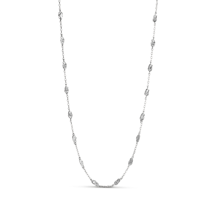 Enamel Kia Halsband silver, elegant halsband med fina organiskt formade länkar i blank silverfärg. Modell N116SM-N116SM-1.