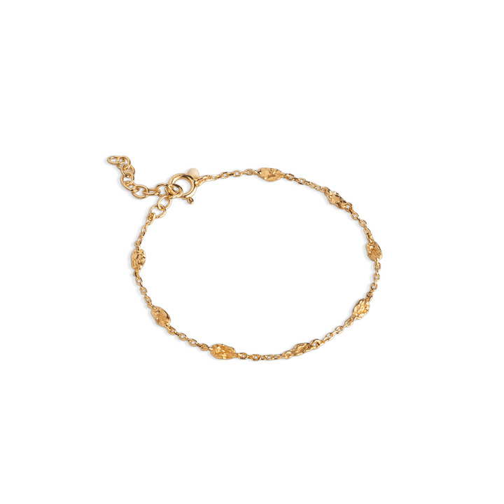 Enamel Kia silverförgyllt armband med fina ovala detaljer i guld, elegant kedja. Modell B124GM-B124GM-1.