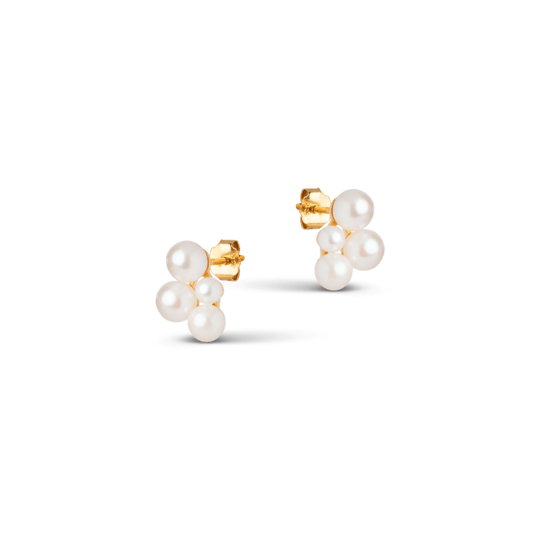 Enamel Mae Pearls ørestikker sølvforgyldt - E354G - Øreringe - E354G