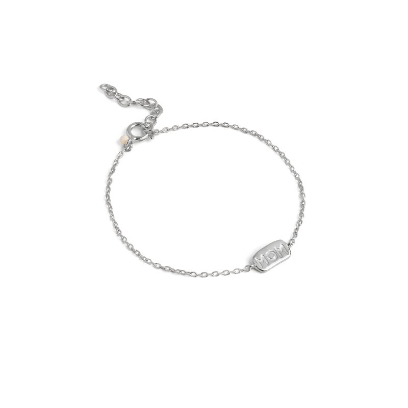 Enamel Mom Bracelet I Sølv - B132S - Armbånd - B132S