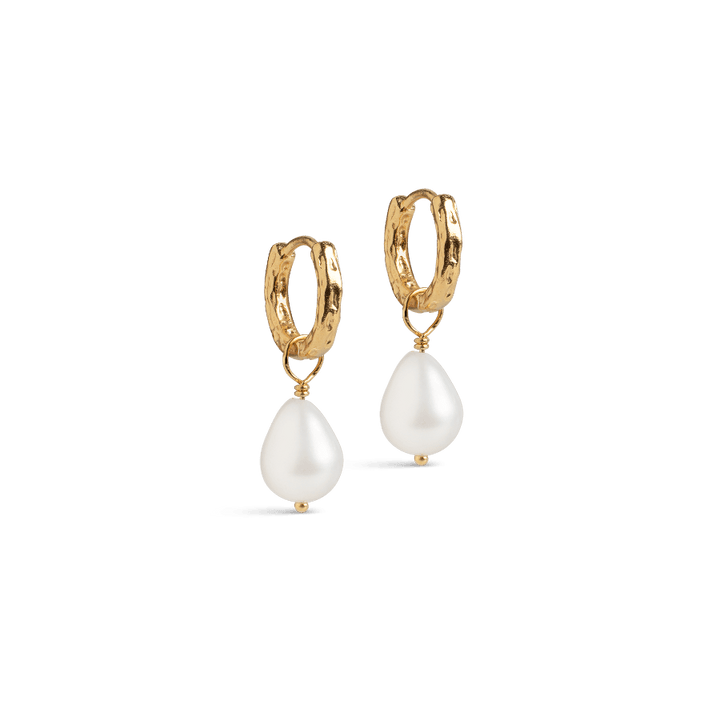 Enamel Significant Pearl Hoop - E324GM - Øreringe - E324GM
