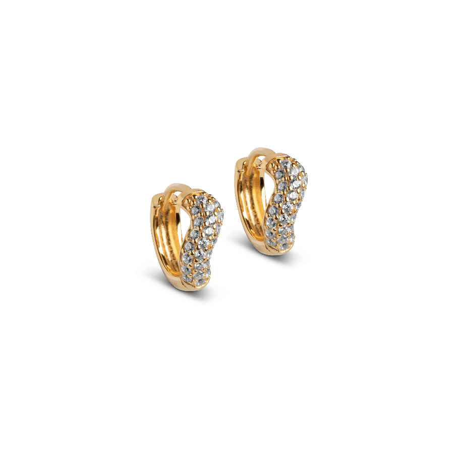 Enamel Sparkling Curve Large Hoop - E317G - Øreringe - E317G