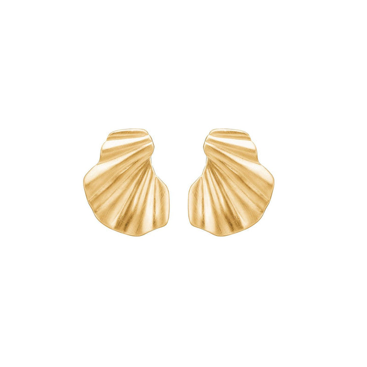 Enamel Wave sølvforgyldt ørestikker - E70GM - Øreringe - E70GM