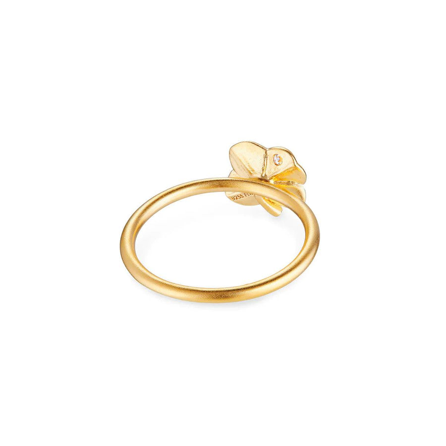 Flora Danica Firkløver Ring 18kt Guld m. Diamant - Ringe - FLC-Ri-18k-G-52