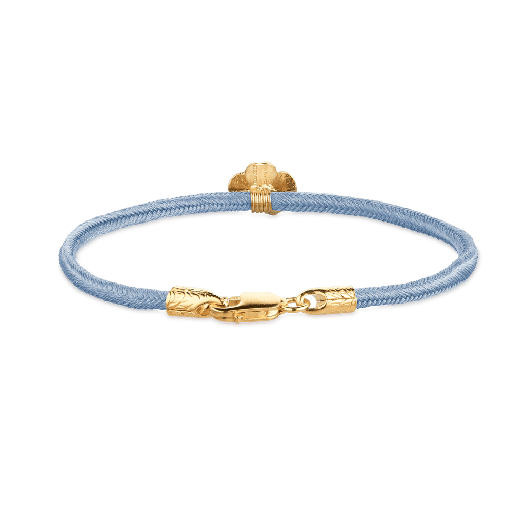 Flora Danica Firkløver Silke Armbånd Blå - Forgyldt - Armbånd - 907.FLC-SILK-BLUE-G-001