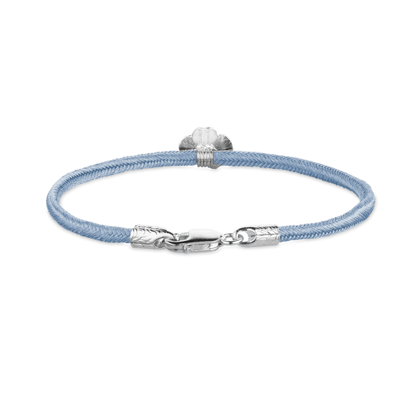 Flora Danica Firkløver Silke Armbånd Blå - Sølv - Armbånd - 907.FLC-SILK-BLUE-S-001