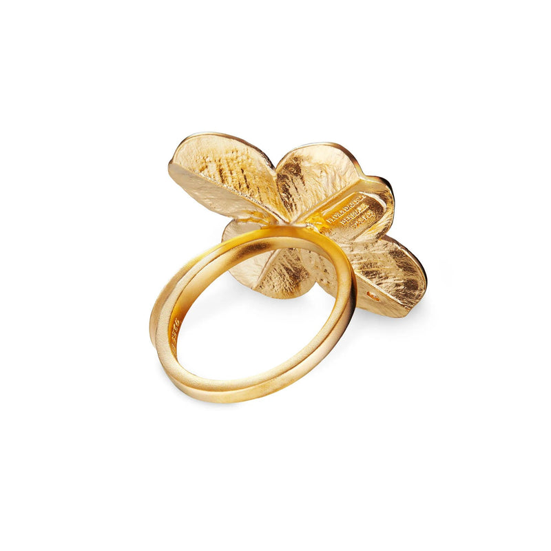 Flora Danica Firkløver Statement Ring - Sølv Forgyldt - Ringe - 907.FLC-STRI-G-001