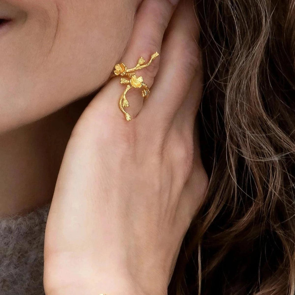 Flora Danica Forglemmigej Statement Ring - Ringe - FMN-STRI-G-001