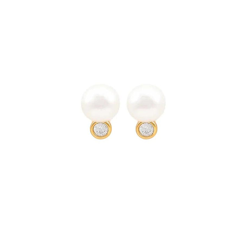 Hultquist Copenhagen Harper Pearl Forgyldte Ørestikker - Øreringe - S08605G