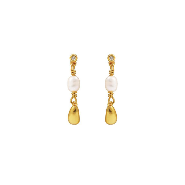 Hultquist Pebble Petite Øreringe sølvforgyldt - S08487G - Øreringe - S08487G