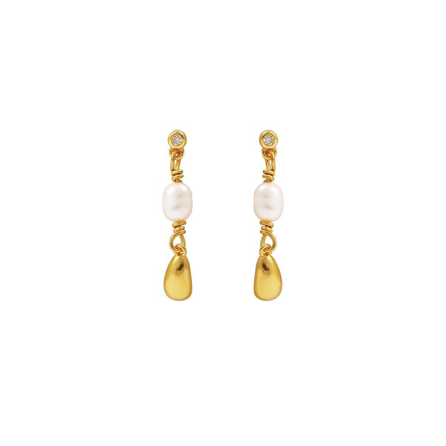 Hultquist Pebble Petite Øreringe sølvforgyldt - S08487G - Øreringe - S08487G