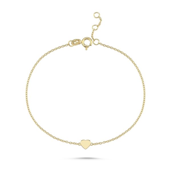 Nuran Icons Armband Love – 14 karat guld med hjärta – B2610-1RG