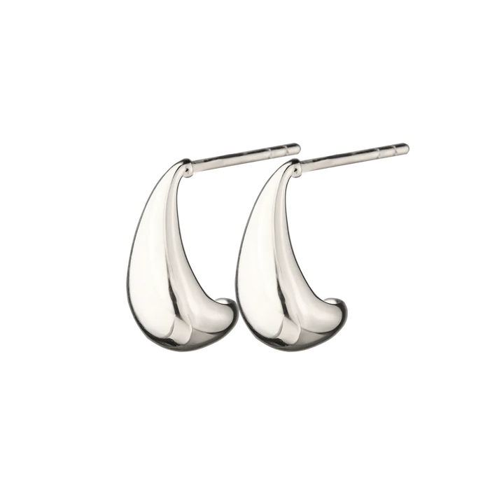 Jeberg Jewellery Audrey Drop Earrings i silver, eleganta droppformade örhängen i blank finish. Modell 52922-1.