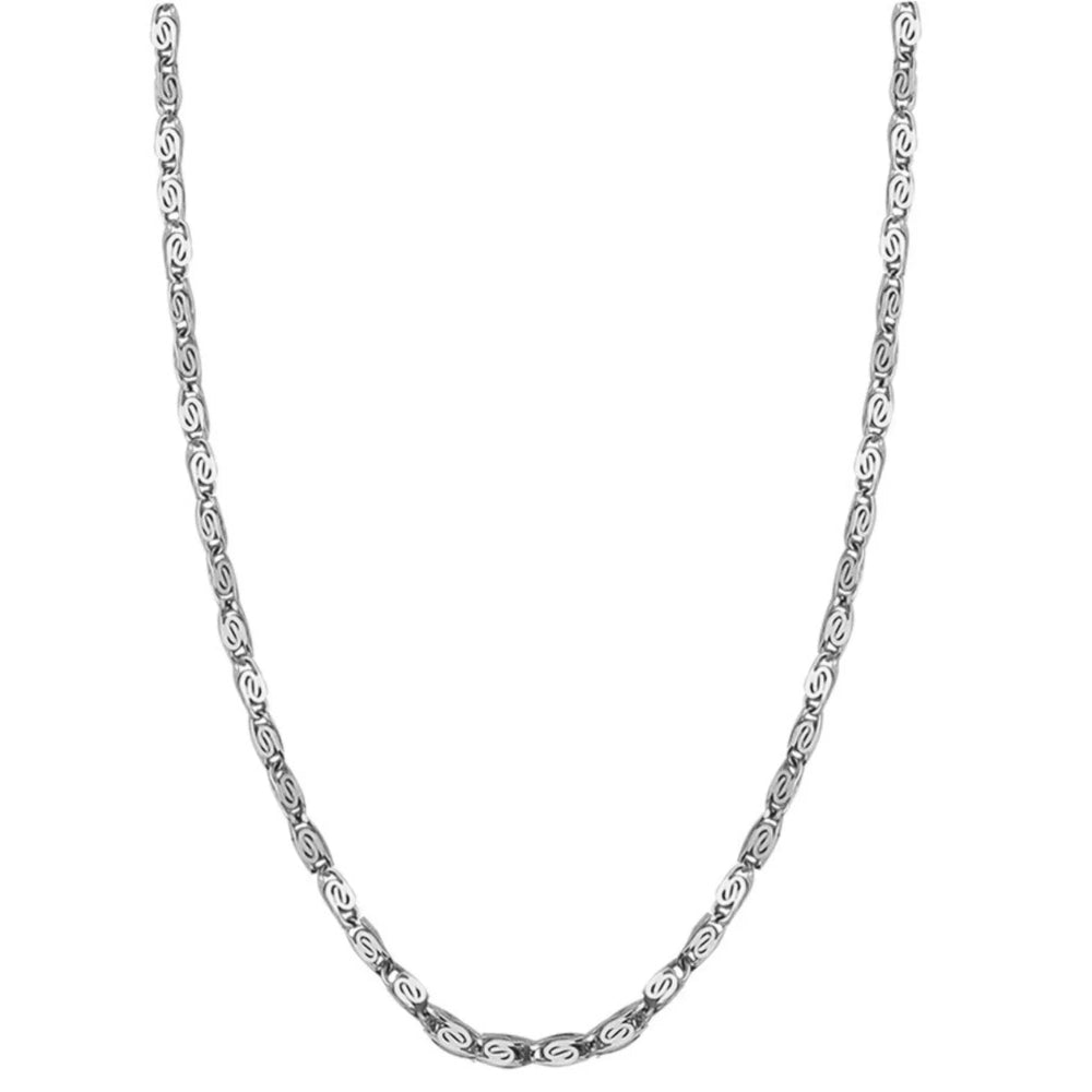 Jeberg Jewellery Effy Halsband i silver med en elegant tvinnad kedjedesign. Modell 44280-42-S.