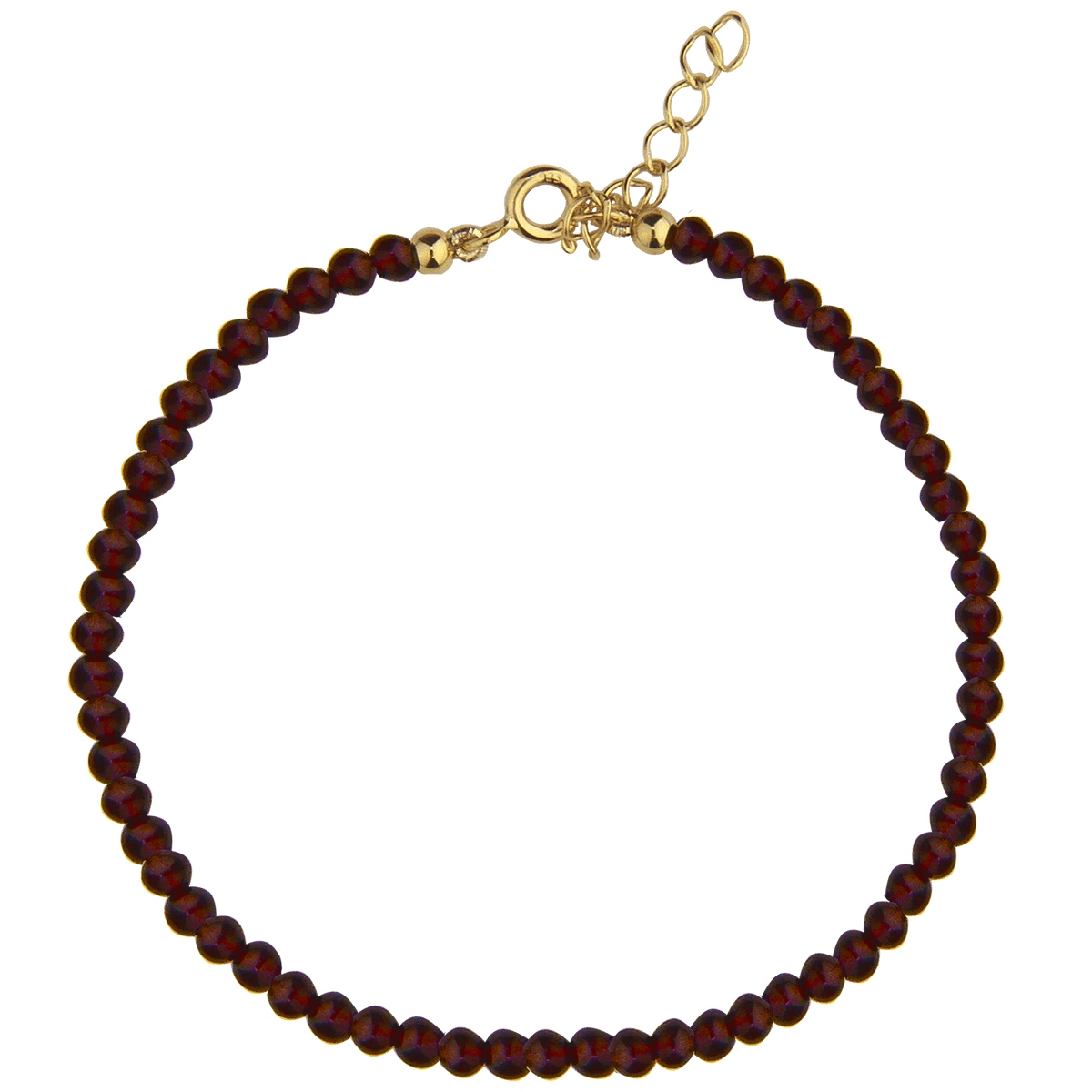 Jeberg Jewellery Rouge Noir Garnet Armbånd I Forgyldt Sølv - Armbånd - 70090