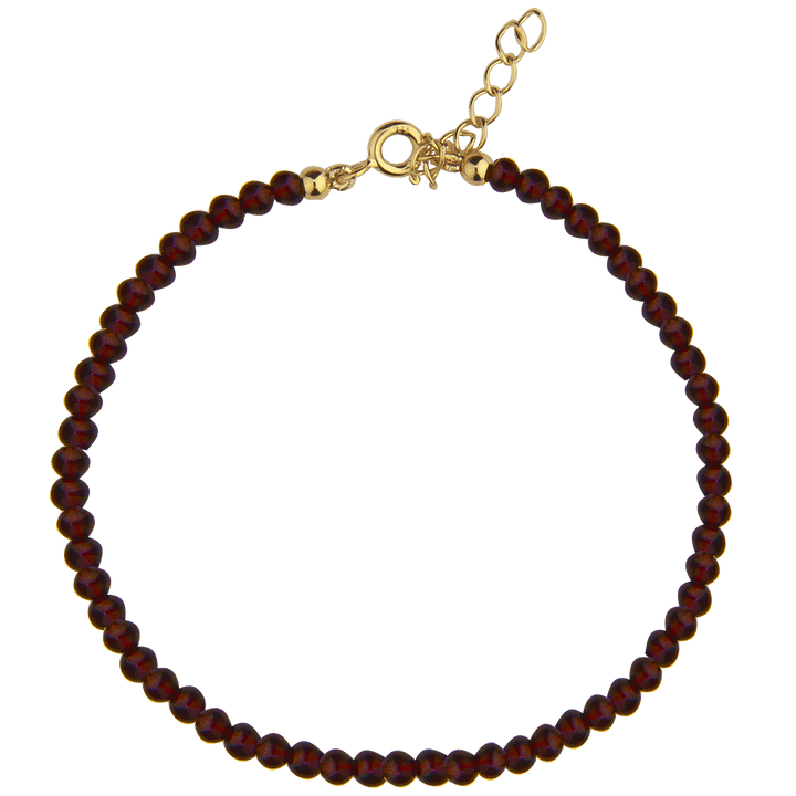 Jeberg Jewellery Rouge Noir Garnet Armbånd I Forgyldt Sølv - Armbånd - 70090