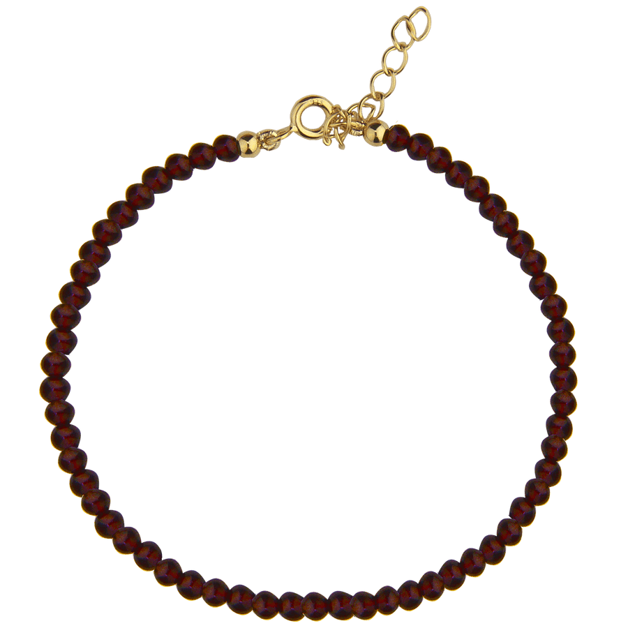 Jeberg Jewellery Rouge Noir Garnet Armbånd I Forgyldt Sølv - Armbånd - 70090