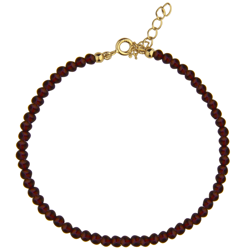 Jeberg Jewellery Rouge Noir Garnet Armbånd I Forgyldt Sølv - Armbånd - 70090