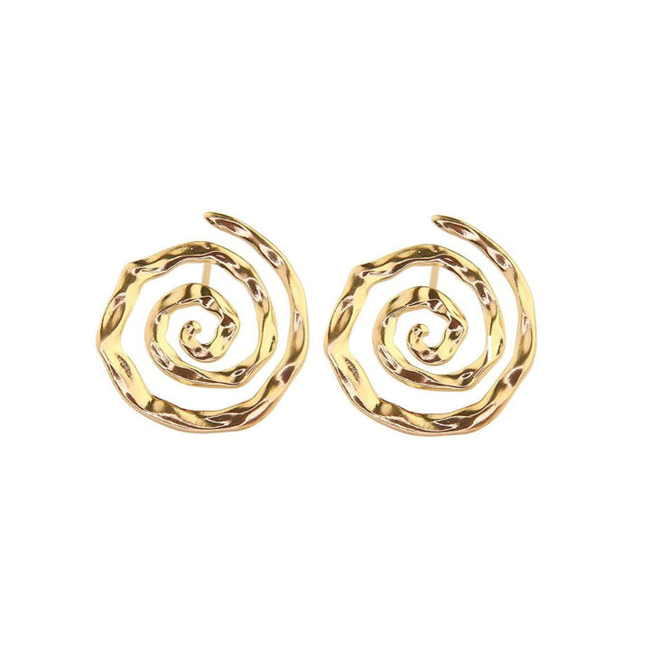 Jeberg Pirouette Darling Earrings visar runda guldörhängen med tvinnad spiraldesign. Modell 52870-1.