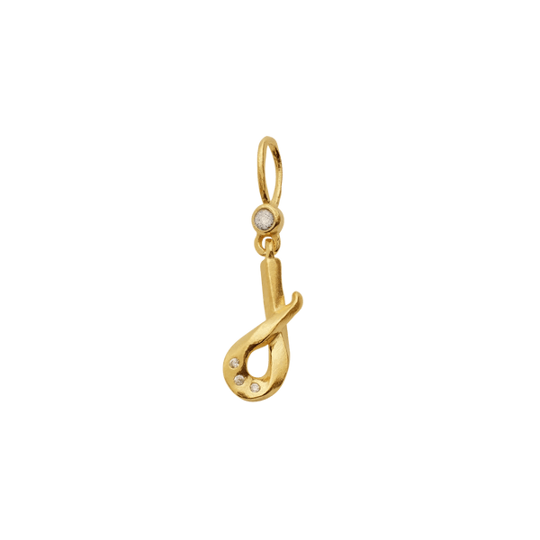 Maanesten Alphabet Letter Halskæde Forgyldt - Bogstavs Vedhæng A-Z - Halskæde - 2744A-010