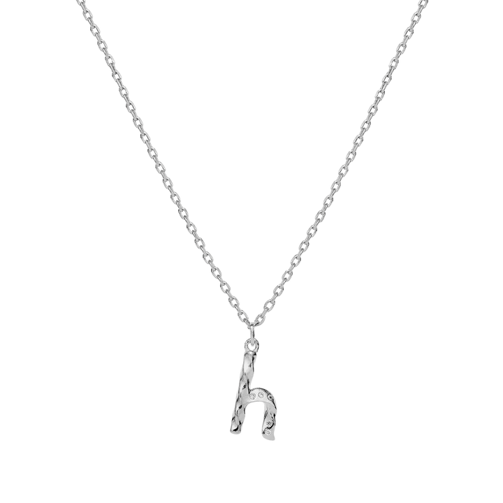 Maanesten Alphabet Letter halskæde sølv med bogstavsvedhæng A, elegant kæde. Model 2744c-008-10