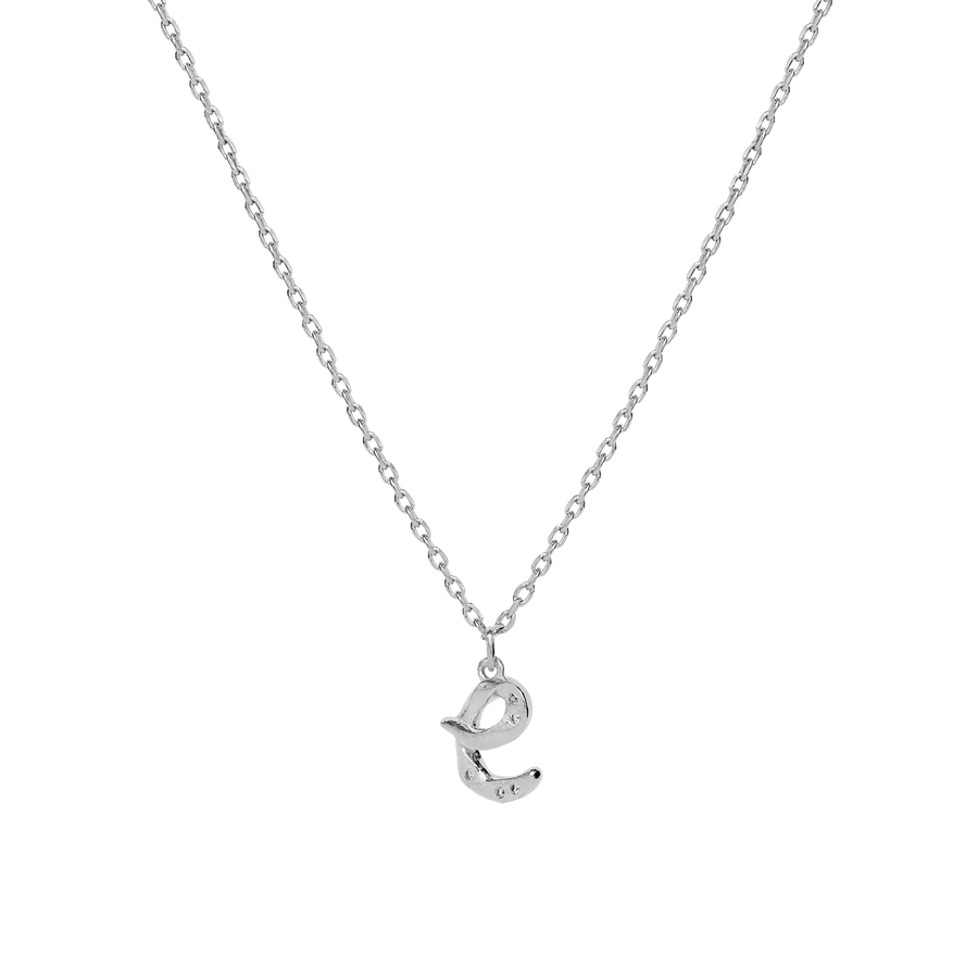 Maanesten Alphabet Letter Halskæde Sølv - Bogstavs Vedhæng A-Z - Halskæde - 2744C-005