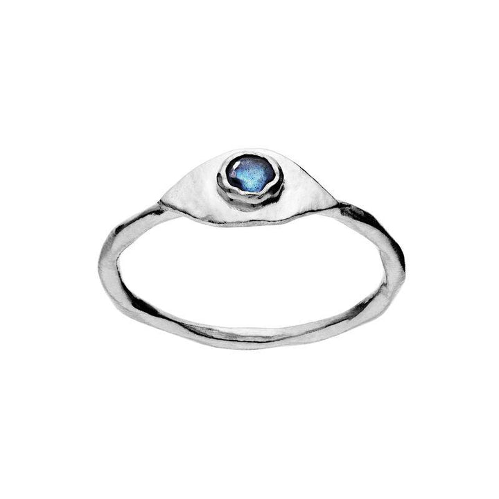 Maanesten Argos Ring i silver med blå stenar, elegant och organisk design. Modell 4809c-4809c-002