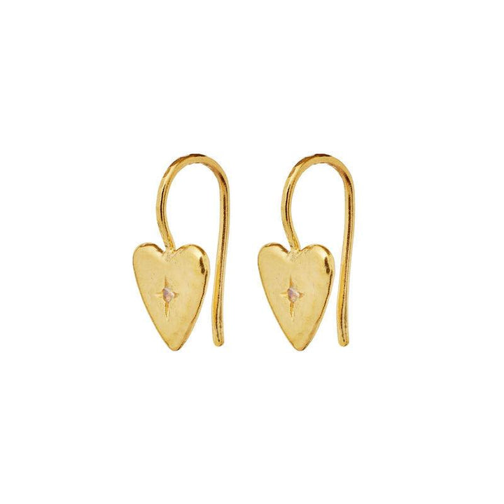 Maanesten Chandra Earrings - Forgyldte Hjerte Øreringe - Øreringe - 9933A