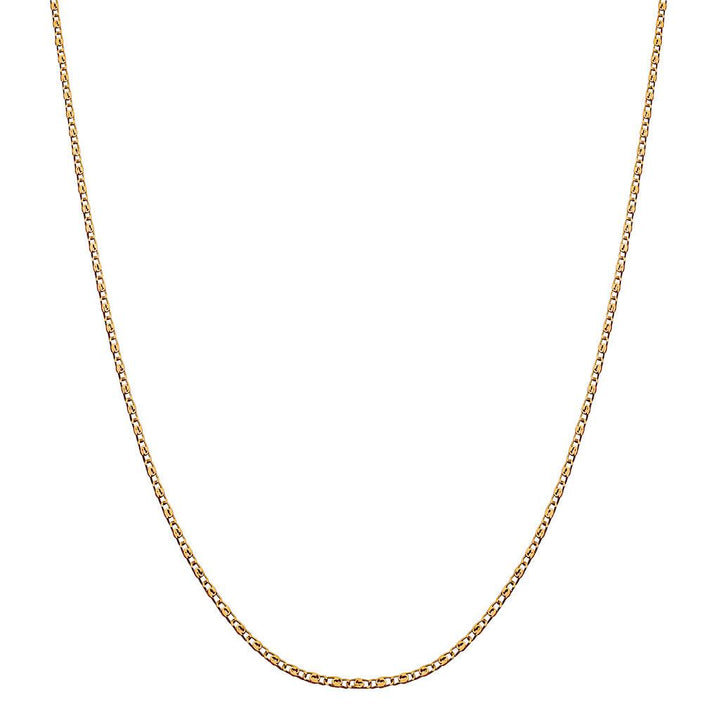 Maanesten Eva Choker Halsband guldpläterat i enkel kedjedesign, visad mot vit bakgrund. Modell 2550a-2550a-1