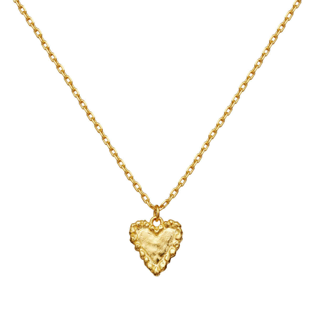 Moonstone Fatal Heart Guldpläterat halsband med detaljerat hjärthänge i guldpläterad finish. Modell 2810a-1
