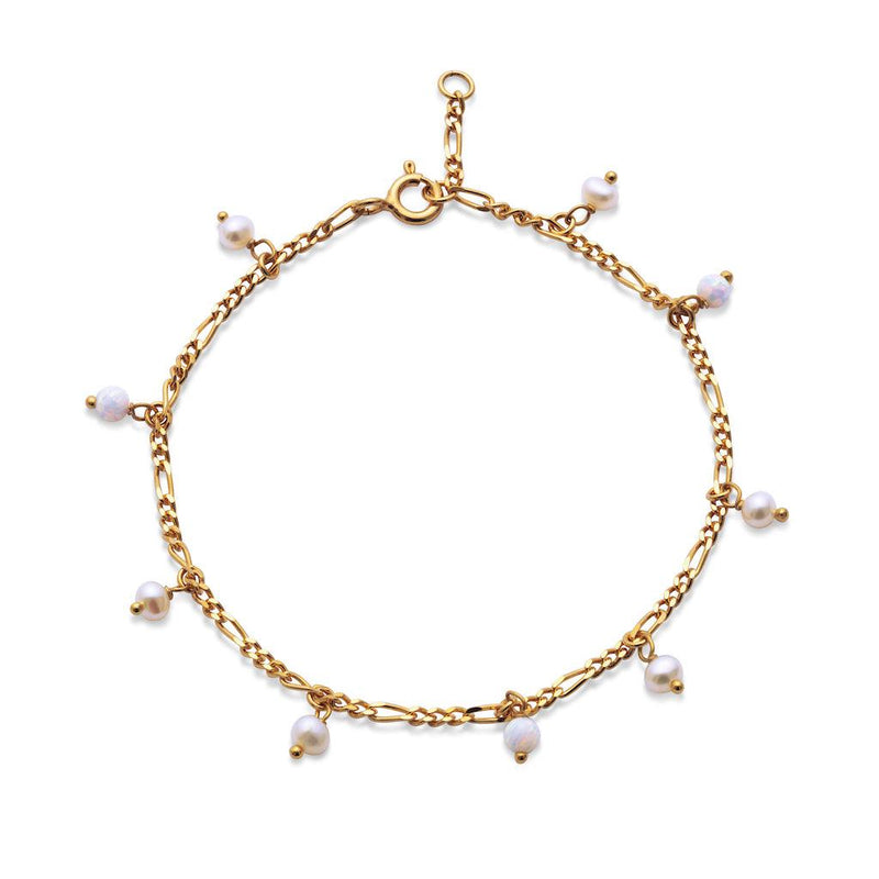 Maanesten Lula White Armbånd forgyldt - 8519A - Armbånd - 8519A