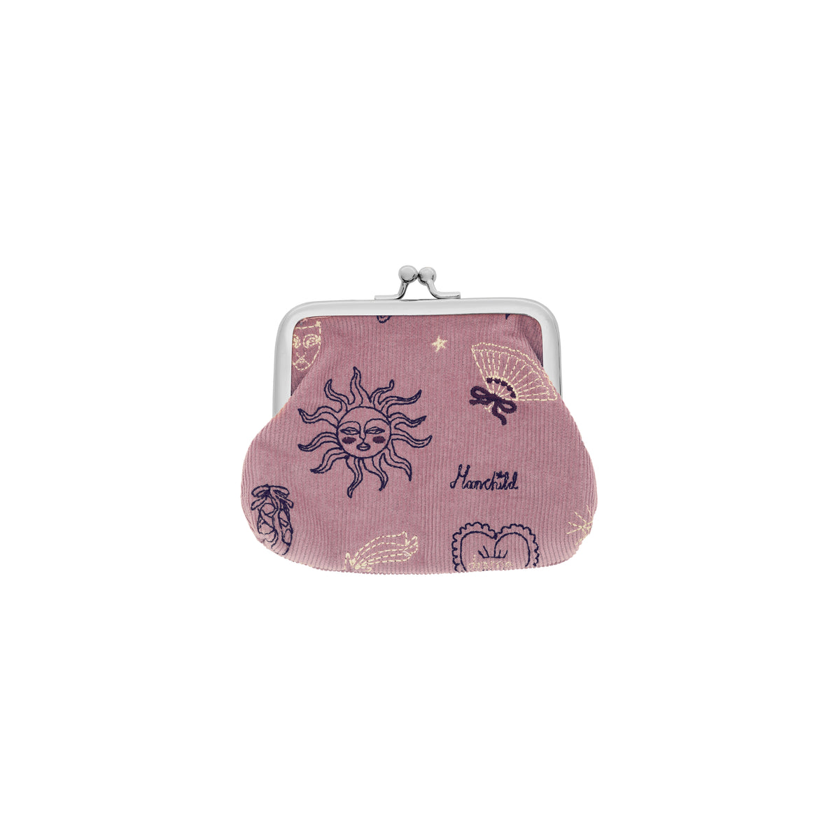 Månstenen Magic Small Pouch Magical Purple visar en liten Plånbok i lila sammet med solmotiv och metallklämma, modell 4099-1.