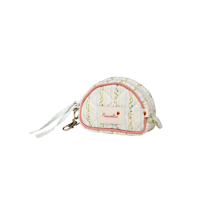 Maanesten Rui Nogring Väska Summer Stripes Blå med ljusblå ränder och blommiga detaljer, modell 4117-onesize