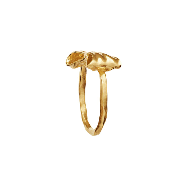 Maanesten Satin Forgyldt Ring Sløjfe - Ringe - 4832A-001
