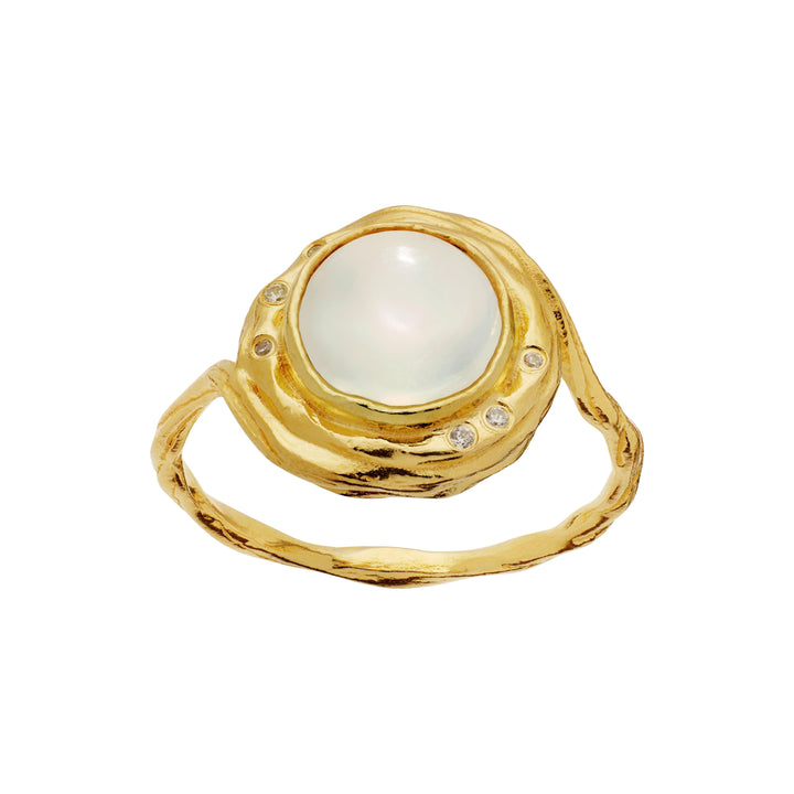 Maanesten Zahra Forgyldt Ring m. Månesten - Ringe - 4867A-001