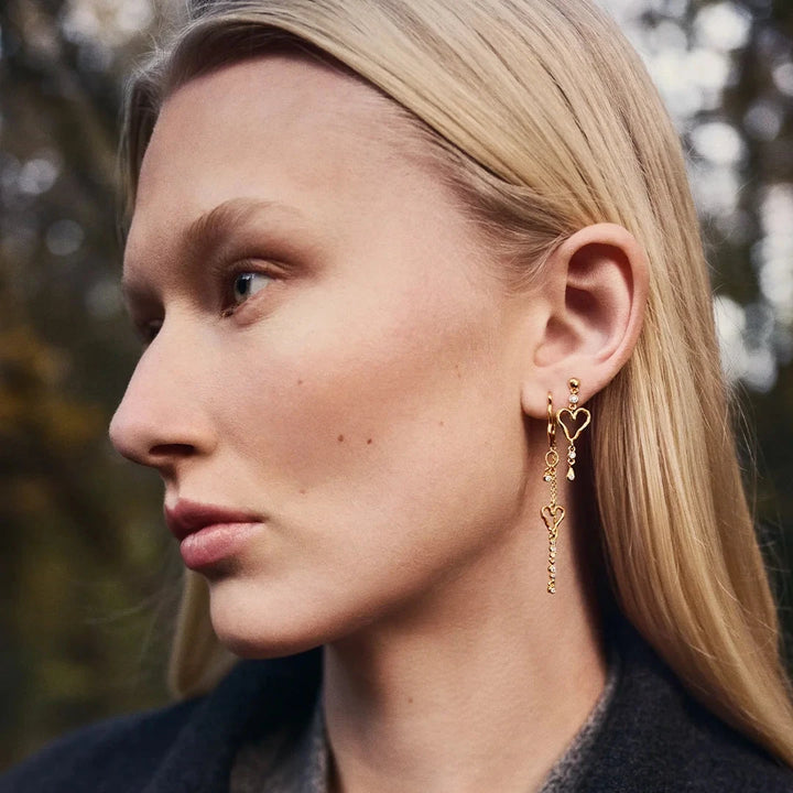 Moonstone Sabi Twinkle guldpläterade örhängen