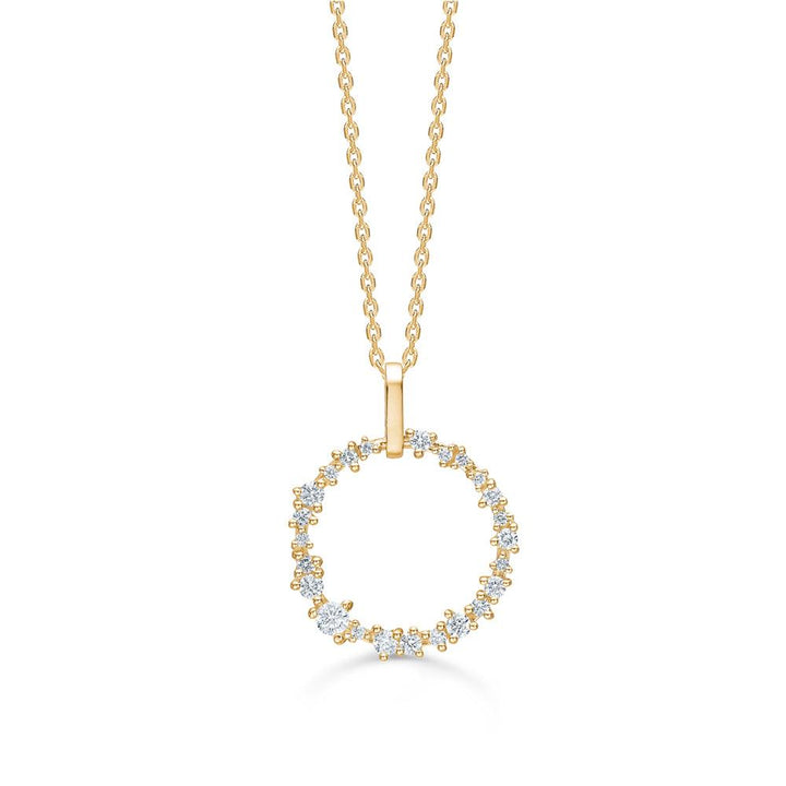 Mads Z 14kt Lucia hänge 0.30ct W/SI vackert cirkulärt hänge i guld med gnistrande diamanter, Modell1531054-1