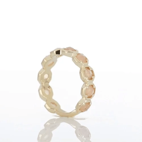 Mads Z 14kt Otilia Ring Med Peach Månesten - Ringe - 1546137-001