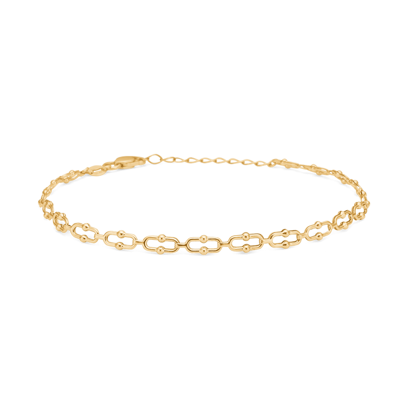 Mads Z 8kt Guld Armbånd Med Ovale Led - Armbånd - 3350506