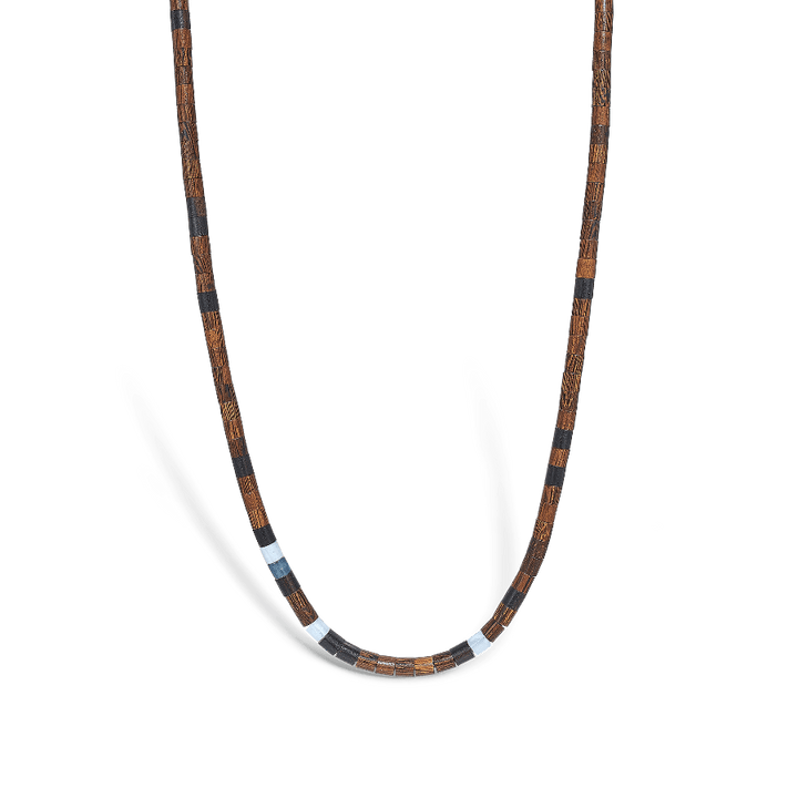 Mads Z Black Sun Surfrider Beach halsband, brun och svart pärlkedja i enkel stil. Modell 5129015.