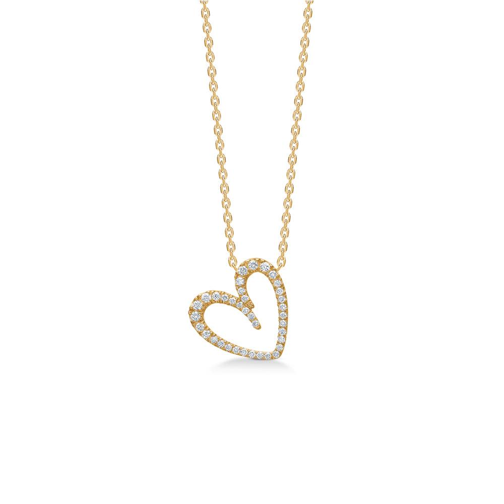 Mads Z Diamond Love 14kt Guld Hjerte Vedhæng m. Diamanter - Vedhæng - 1531064
