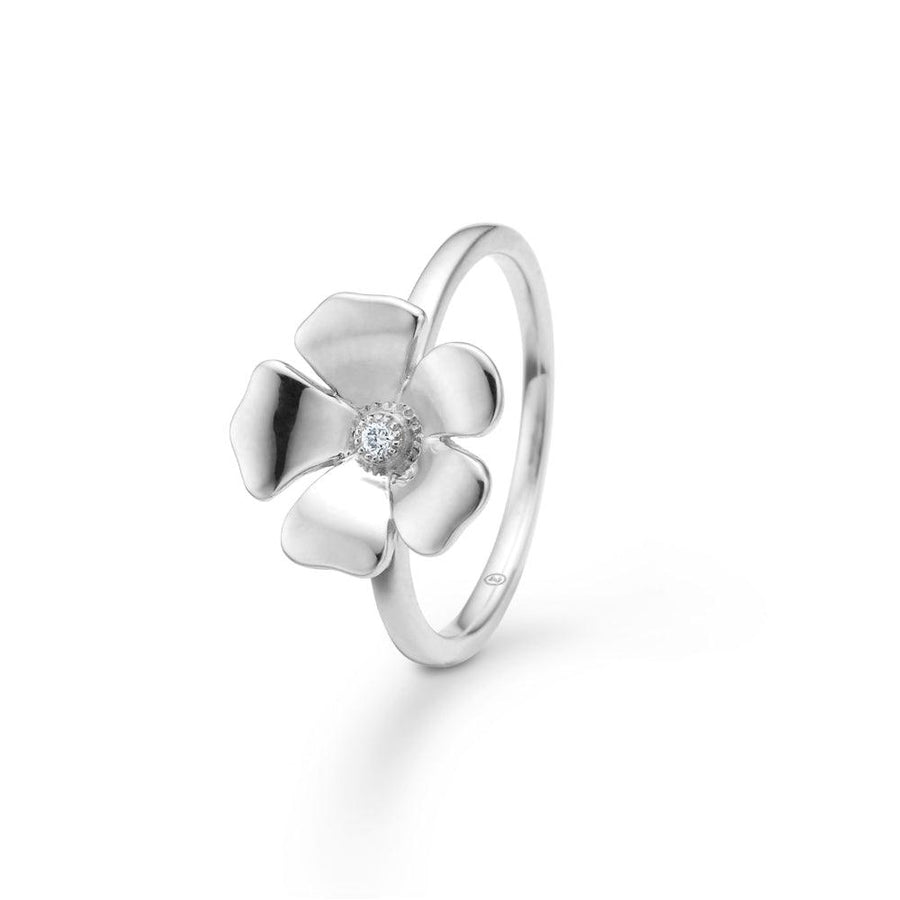 Mads Z Fleur Blomst Sølv Ring Med Topas - Ringe - 2146106-001
