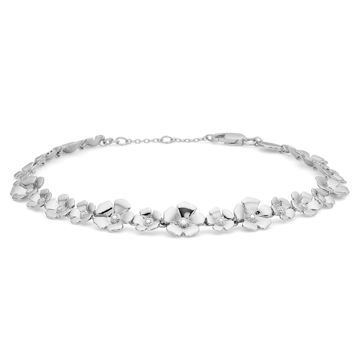 Mads Z Fleur Sølv Armbånd m. Hvid Topas - Armbånd - 2156108