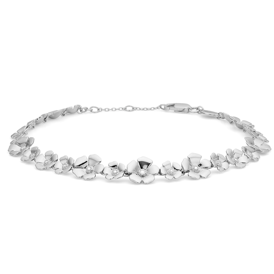 Mads Z Fleur Sølv Armbånd m. Hvid Topas - Armbånd - 2156108