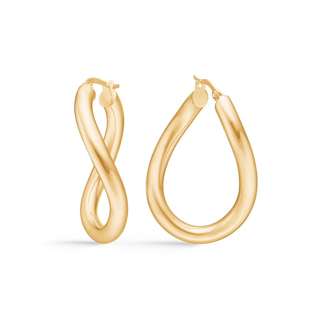 Mads Z Silvia Twisted 8kt Guld Øreringe - Øreringe - 3310149